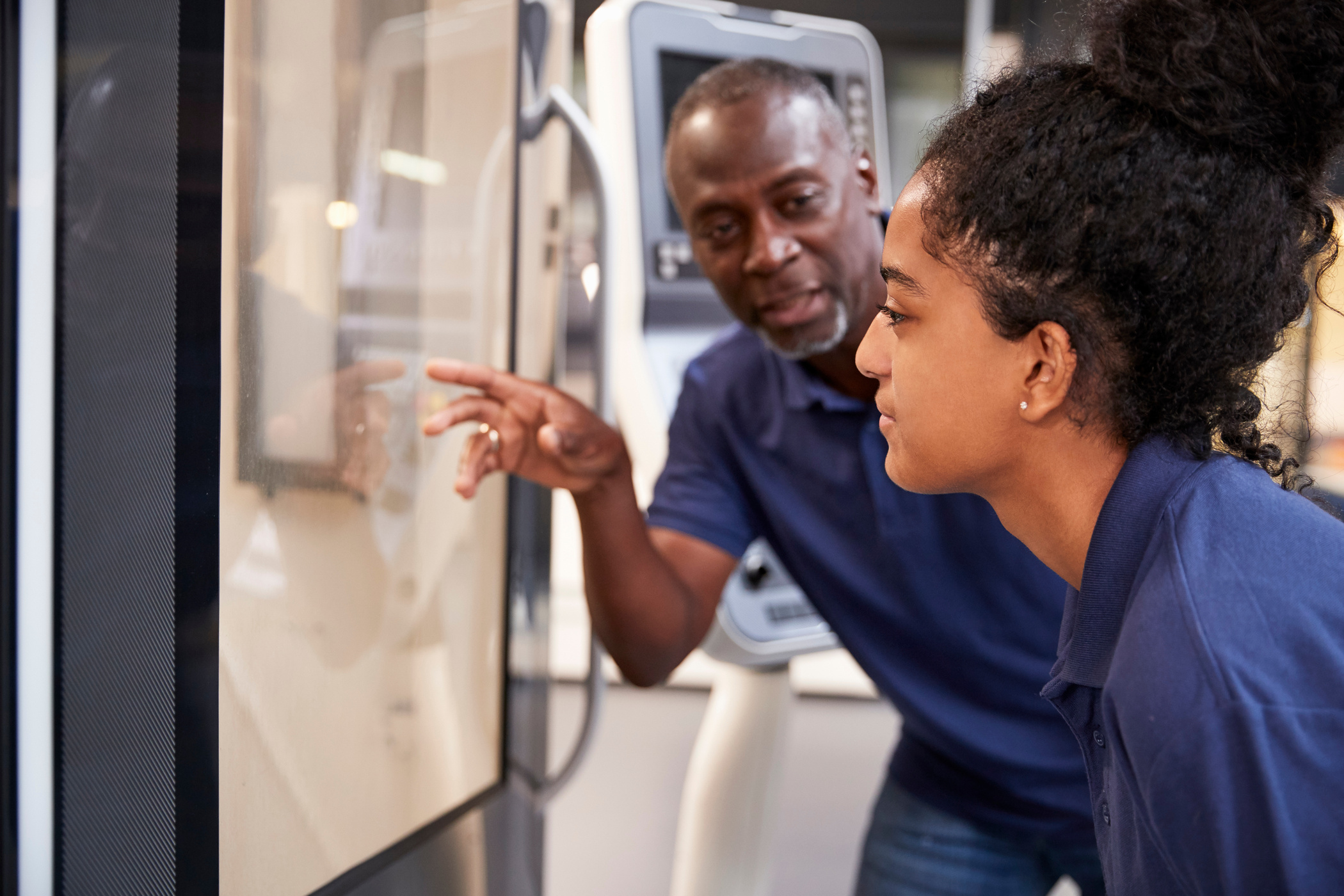 Engineer Showing Apprentice  